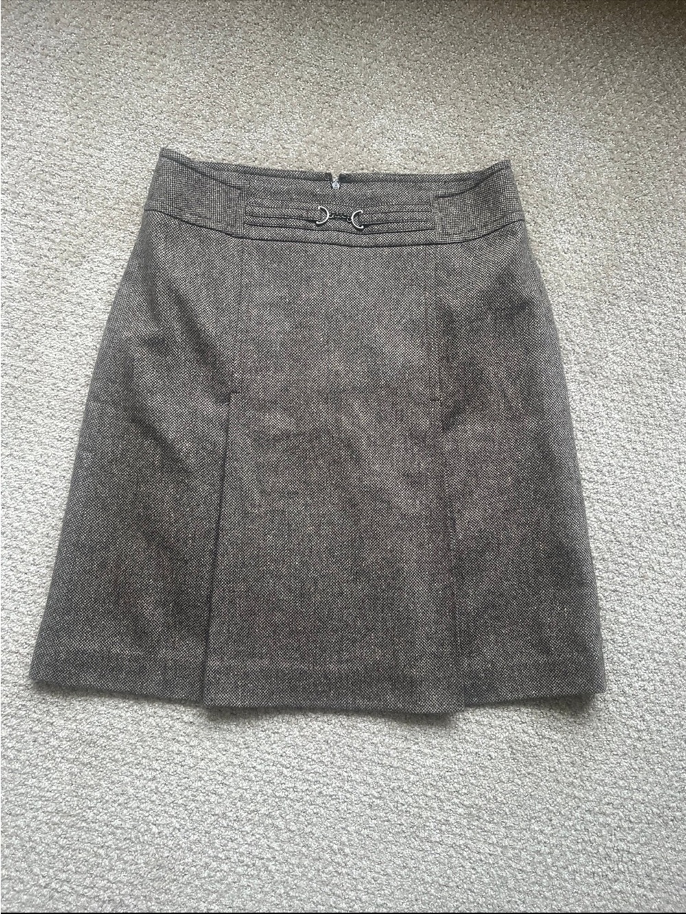 Ann Taylor Brown Tweed Mini Skirt